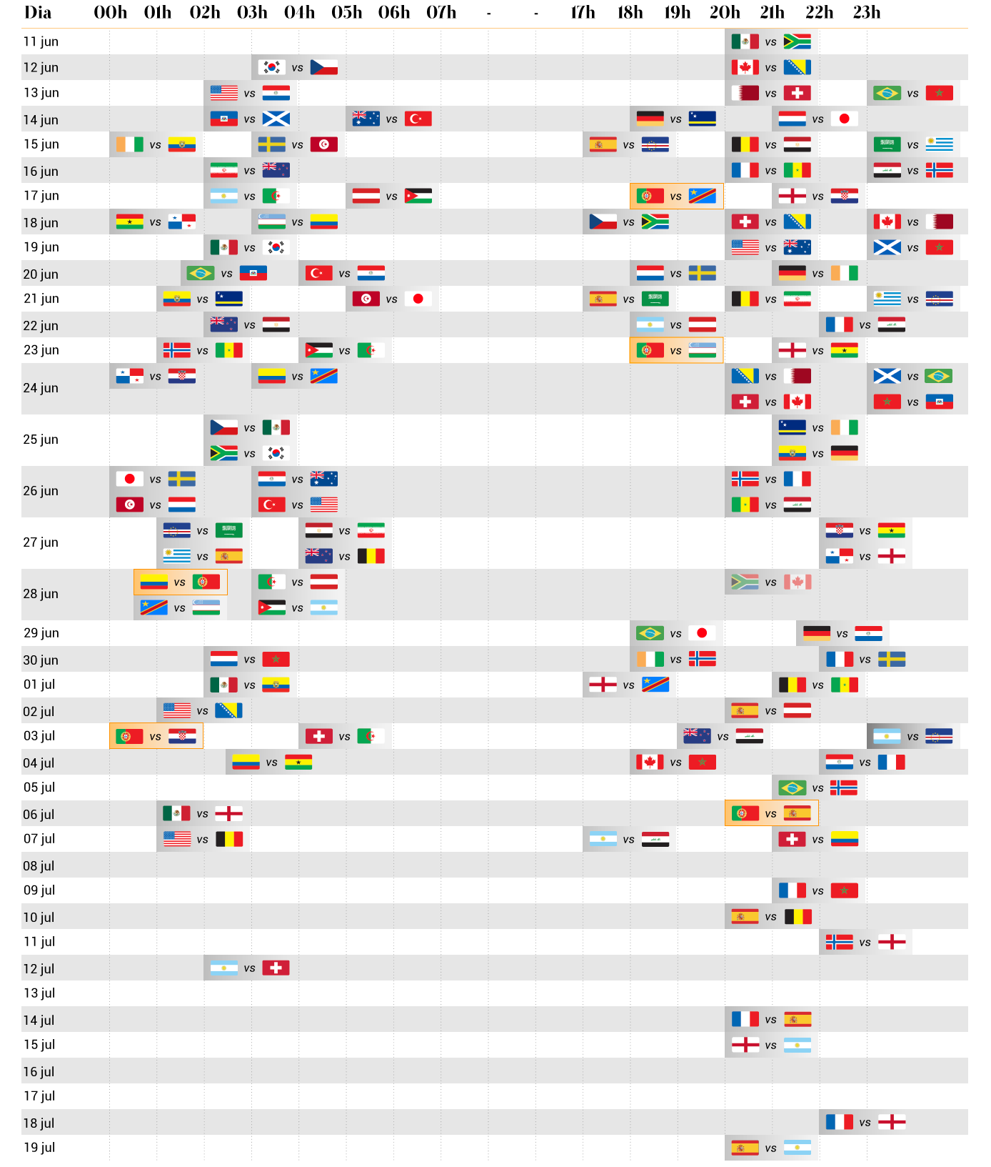Calendário Oficial de Jogos